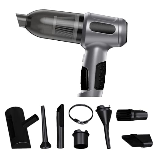 ハンディクリーナー 車用掃除機 コードレス ハンディ掃除機 車用 多機能 TYPE-C充電式 10000Pa グレー