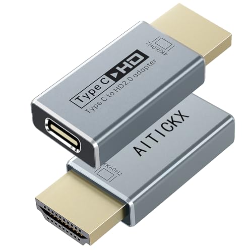 USB-C Female to HDMI Male Adapter 4K 60Hz Uni-Directional Video Converter for Thunderbolt 3/4/5 Compatible with MacBook Pro/Air iPhone 17 iPad Pro Dell XPS Galaxy S23-S28