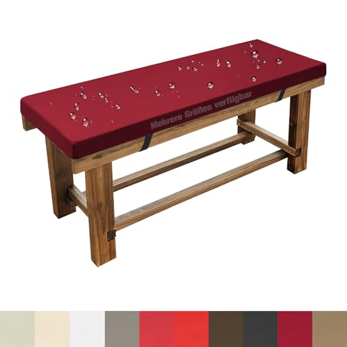 Coussin de banc imperméable et résistant aux UV rouge - 2