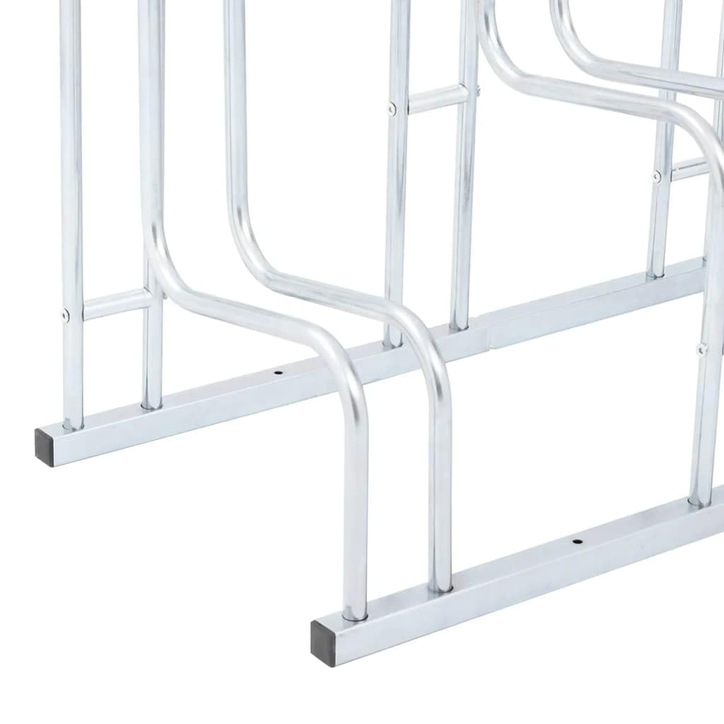 vidaXL Soporte para 5 bicicletas suelo independiente acero galvanizado