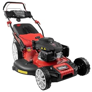 Güde Rasenmäher BIG WHEELER 554.3 R (4-Takt Motor 3, 7/5, 03 (kW/PS), GS-geprüft, Schnittbreite 55cm, Grasfangsack 65l, Schnitthöhenverstellung 6-fach, Hinterradantrieb, kugelgelagerte Räder, Mulchkeil)