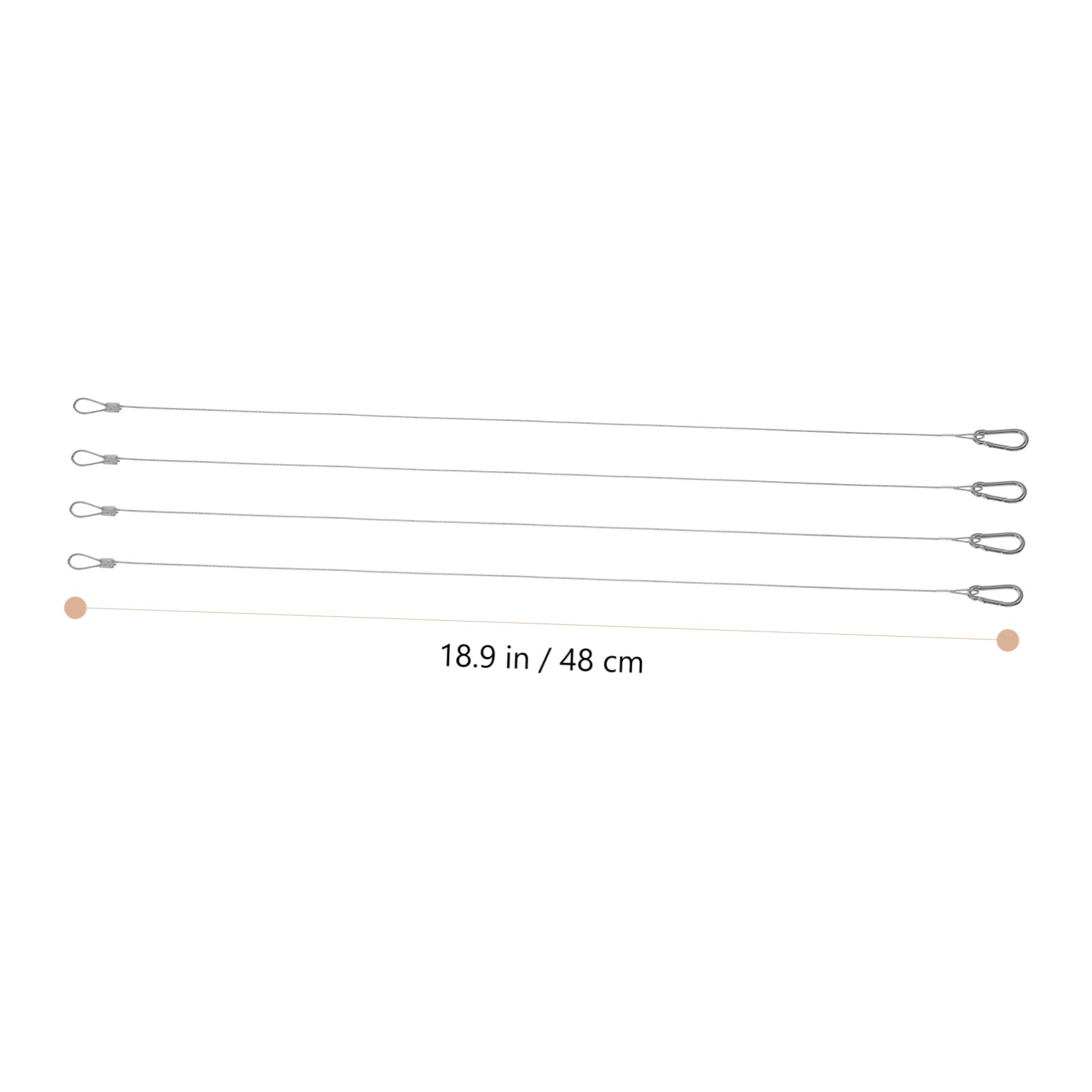 PRETYZOOM 4pcs Heavy Duty Stainless Steel Cable Locks Braided Ropes for Stage Lights Safety