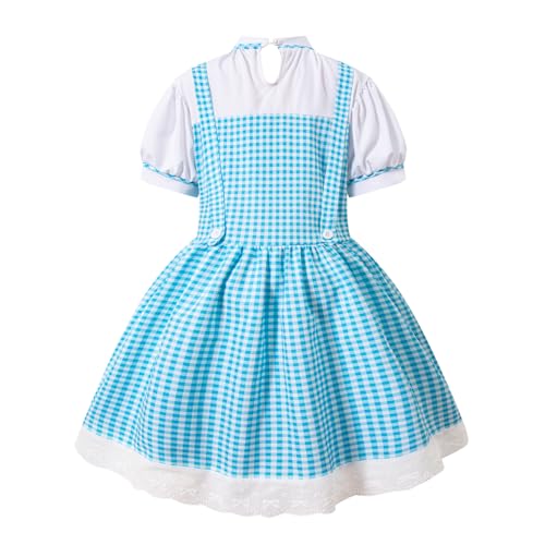 Disfraz Completo Princesa Cuadro Azul 5-6 Años Niñas miniatura 2