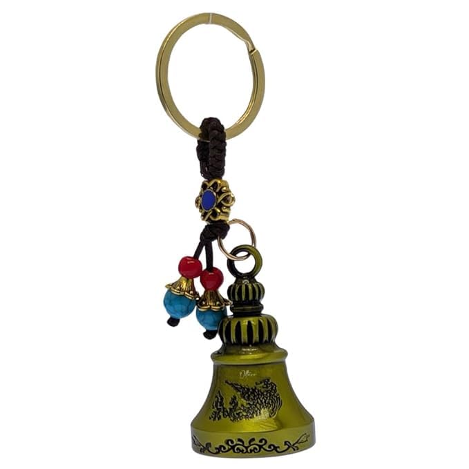 Image of Guardian Bell KeyChain Tibetan Key Chain Good Luck Key Chain