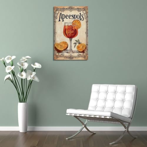 Póster en lienzo de Aperol Spritz con marco estilo para renovar la decoración del hogar 5
