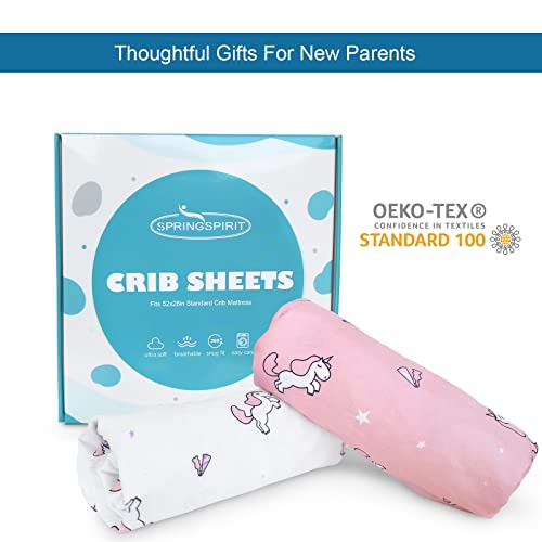 Image of Crib Sheets Girl 2-Pack, Fitted Crib Sheets 52'' x 28''