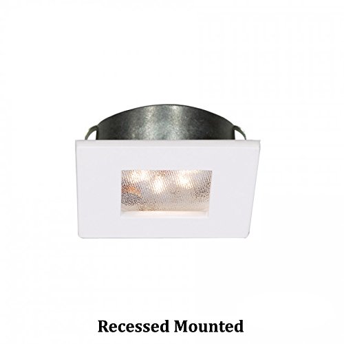 Image of WAC Lighting HR-LED87S-WT LED Square Button Lights 3000K ,White