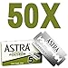 Astra Platinum Double Edge Safety Razor Blades, 50 Blades (10 x 5)