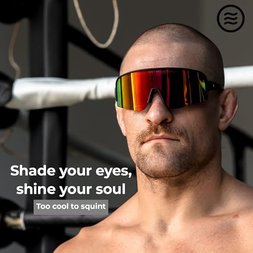 NEVEN Cosmic Wrap Around Polarized Sunglasses - Pilot Style UV Protection Glasses-Men's Sports Sunglasses for Daily Runners.3