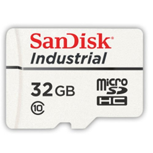Image of SanDisk Industrial MLC MicroSD SDHC UHS-I Class 10 SDSDQAF3-032G-I with SanDisk Adapter (32GB)