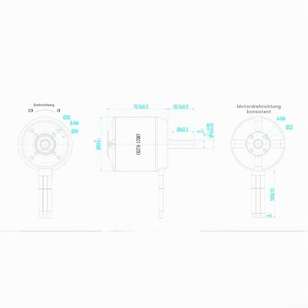 6374 Bürstenloser Motor mit Sensor für Elektro Skateboard Scooter 190KV 170KV Longboard für BLDC Motor Riemenantrieb Dual Motor