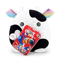 Snackles (Froot Loops) Cow Super Sized 14 inch Plush by ZURU, Ultra Soft Plush, Collectible Plush with Real Licensed Brands, Stuffed Animal