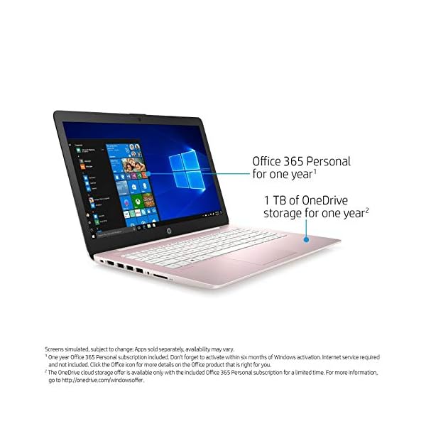 HP-Stream-14-Pink-Celeron-N4000-4-GB-RAM-64-GB-eMMC-Storage-14-LCD-Wireless-Bluetooth-Webcam-Windows-10-S HP Stream 14 Pink - Celeron N4000 - 4 GB RAM - 64 GB eMMC Storage - 14" LCD - Wireless - Bluetooth - Webcam - Windows 10 S