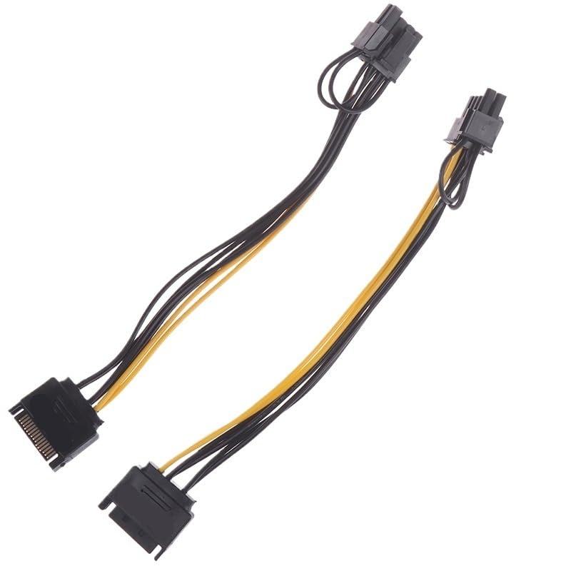 1pc 15pin SATA Male to 8pin PCI-E Power Supply Cable 20cm 15-pin 8 pin Wire for Graphic Card