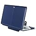 MOSISO Case Compatible with MacBook Air 13.6 inch M4 M3 M2 2025-2022 /Air 13 M1 2022-2018 /Pro 13 inch M2 M1 2025-2016, PU Leather Portfolio Protective Stand Cover, Navy Blue