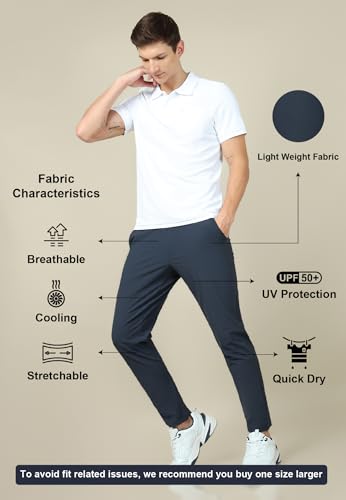 Image of TECHNOSPORT Men's Regular Fit Mid Rise Solid Plus Size Trackpants with Quick Dry, Anti Microbial, SPF50+ for Regular and Sports Use