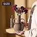 VICTOR & TERESA Ceramic Vase for Home Decor, 8.1'' Rustic Grey Vases for Flowers, Farmhouse Decorative Vases for Pampas Grass, Mantel, Living Room, Centerpieces, Home Decor, Valentines Gifts for Her