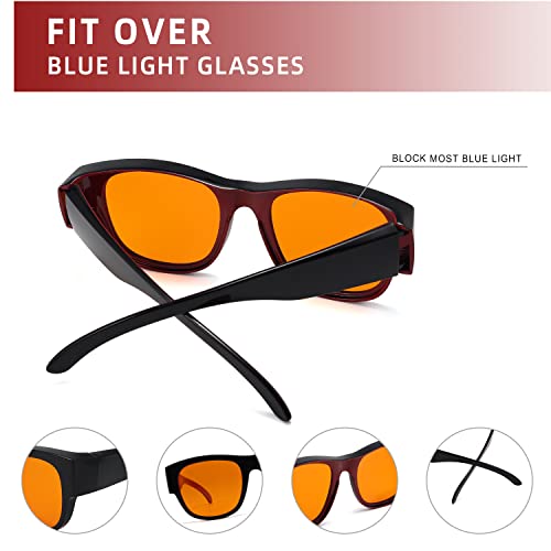 Image of Eyekepper Mens Fit Over Blue Light Blocking Glasses Computer Gaming Eyeglasses for Women