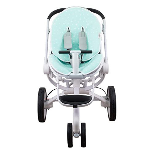JYOKO KIDS Matelas de coton compatible avec Quinny Moodd et Cybex(Mint Sparkles)