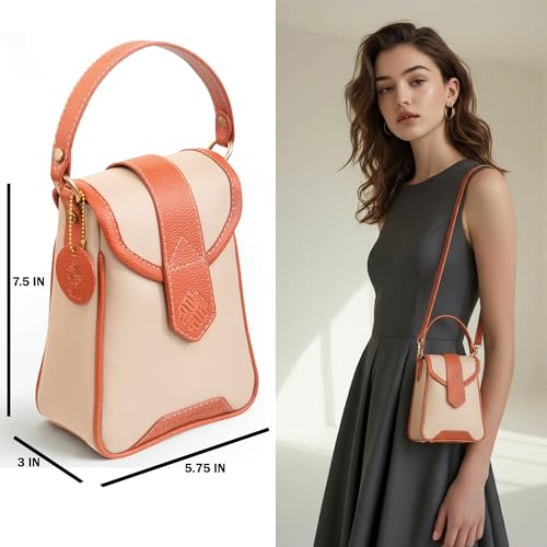 Image of SACCI MUCCI Women's Small Handbag /Cross-Body Phone Bag - Stylish PU Leather Mobile Purse with Adjustable Strap