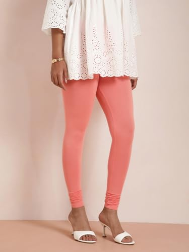 Image of TWIN BIRDS Tailored Cut and Classic Fit Super Stretchable Elastane Fabric Churidar Leggings for Women