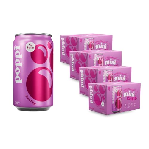 Poppi Prebiotic Soda, Doc Pop, 7.5 Fl Oz Mini Can, 24 Pack - image 1