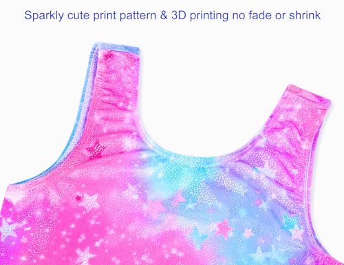 Image of Domusgo Gymnastics Leotards for Girls Sparkly One Piece Biketard Size 1-10Y