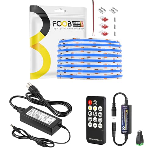 Tira LED COB Azul 5 m 480 LEDs/m 12V con Regulador miniatura 1