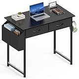 Sweetcrispy Small Desk with Fabric Drawers for Bedroom Home Office, 32 Inch Computer...