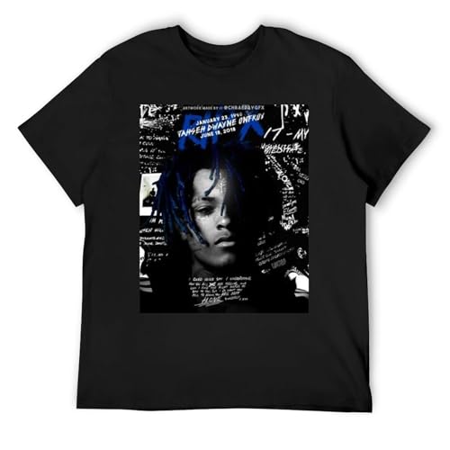 Xxxtentacion - Camiseta técnica de entrenamiento de manga corta que absorbe la humedad, Negro, M