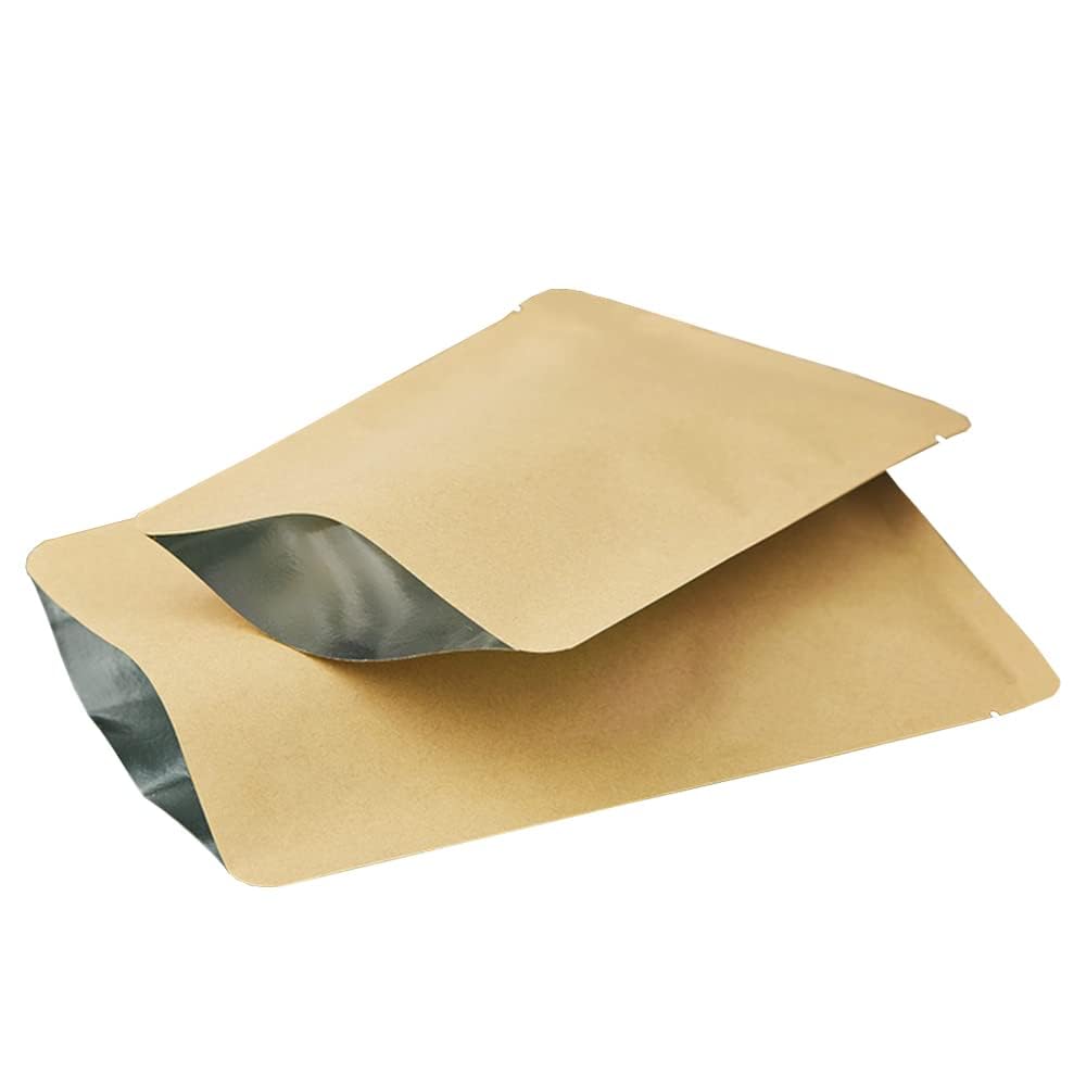 100 Bolsas Papel Estraza Cierre Vacío 18x26cm | Material de papel kraft, Almacenamiento de alimentos, Con muescas, Con abertura fácil de rasgar