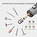 hansmaker 4.2V Cordless Rotary Tool, Powerful 5 Variable Speed,163 Multi-Purpose Kit, USB Charging, Easy to Use Perfect for Light Projects, DIY Crafting, Sanding, Engraving, and Polishing