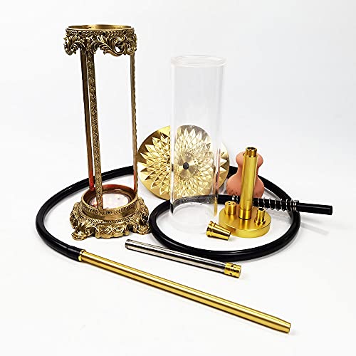Rteanb Geschnitzte Kupferrahmen-Kuppe-Set mit hellarabischer Hukahn-Bar-Haken-Zubehör-Huka für einen besseren Shisha… – Bild 4