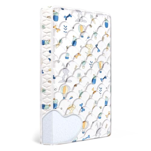 Image of Letmxiu Premium 5" Crib Mattress and Toddler Mattress, Dual-Sided and Firm Toddler Bed Mattress, Hypoallergenic Toddler Mattress for Toddler Bed, Fits Standard Full-Size Crib and Toddler Bed