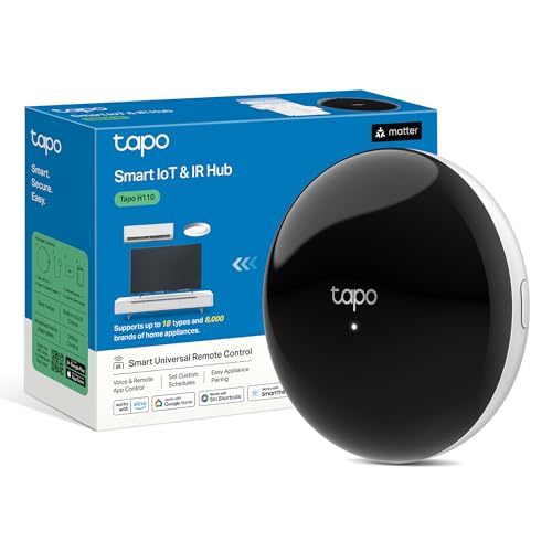 Tapo NEW H110 All in One Smart IR & IoT Remote Control Universal Remote Control Hub Doorbell Chime Built-In Siren Apple Home Alexa Google SmartThings Matter Certified IFTTT