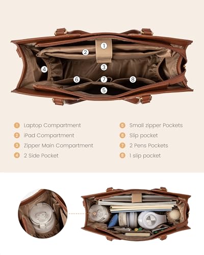 LOVEVOOK Vintage Laptop Tote