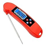 ★ [Función de lectura instantánea]: el termómetro de lectura instantánea con una pantalla LCD electrónica fácil de leer. Lectura instantánea digital dentro de 4-6 segundos para carne y 4-20 segundos para líquido, que le brinda resultados precisos de temperatura.