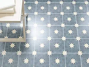 ELTON Polyvinyl Chloride Morrocon Spanish Tile Decals For Table Wall Stairs Bathroom & Kitchen Self Adhesive Easy To Apply Just Peel & Stick 24 Pc Set (6X6 Inch)