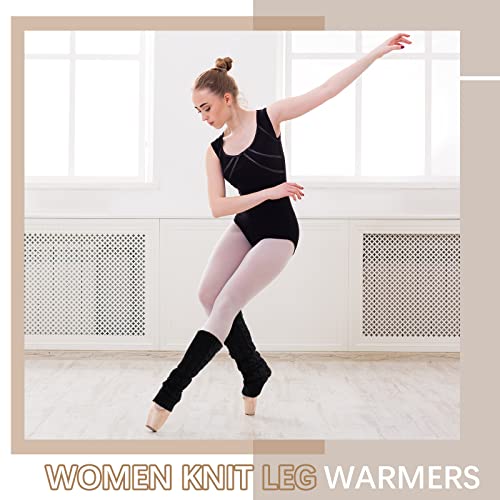 SATINIOR 4 Pairs Cable Knit Leg Warmers Women Winter Knitted Crochet Knee Boot Stockings Cuffs Long Legging Socks4