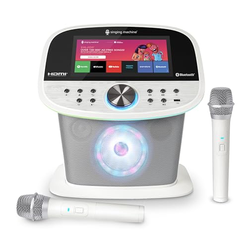 Singing Machine Platinum Plus - Premium Wi-Fi Karaoke Machine for Adults & Kids with Built-in Streaming Apps (YouTube, Spotify), Bluetooth, 22 Voice Effects, 2 Wireless Microphones & Endless Fun - Image 2
