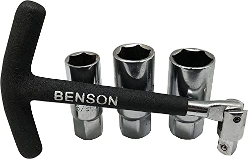 Benson Tools Zündkerzenschlüsselsatz 5-teilig 16 mm / 18 mm / 21 mm