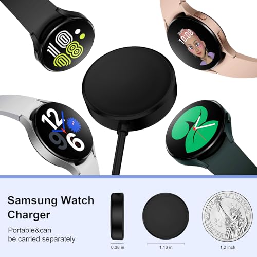 USB C Samsung Watch Charger Magnetic Wireless Fast Charging Pad for Samsung Galaxy Watch 7/6 Classic/6/5 Pro/5/4/4 Classic/3/Active 2/Active,Wireless Samsung Galaxy Watch Charger with 3FT Type C Cable - Thumbnail 3