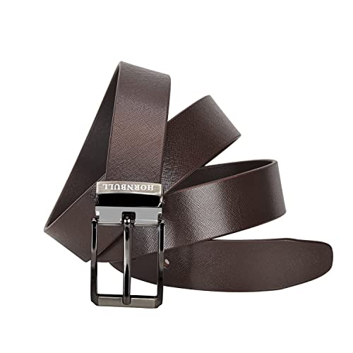 Image of HORNBULL Alan Mens Leather Belt | Brown Leather Belt For Men | Formal Mens Leather Belt
