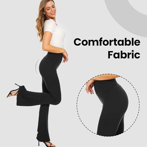 Women's High Waist Flared Trousers - Soft and Comfortable Fabric for Workouts, Fitness, Travel.2