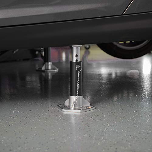 Image of Torin 3 Ton (6,000 LBs) Capacity Aluminum Jack Stands, 2 Pack, Black /Silver, AT43004B