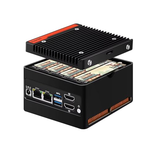 PeeliCeeli 4 Bay NAS Mini PC N150, 4 NVMe Micro NAS Server...