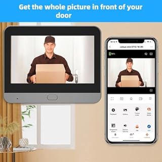 BlesConi - Spioncino digitale HD 1080P con connettività WiFi wireless, display a colori da 4,3 pollici, telecamera grandangolare a 120 gradi