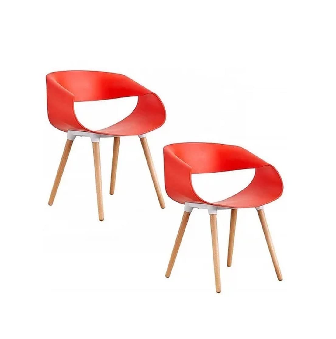 My Art Design - Modern Iconic Designer Chair (1 Chair) for Your Home Cafe Office (Red)