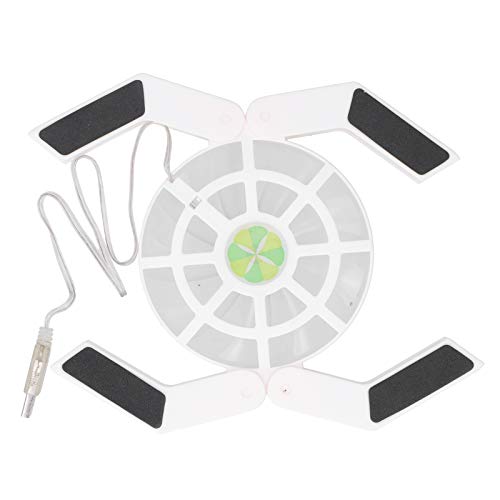 AMONIDA Almohadilla Enfriadora para Computadora Portátil, Ventilador Grande Eficiente, Soporte Plegable USB para una Disipación Efectiva del Calor para Computadoras Portátiles, Color Blanco (White)