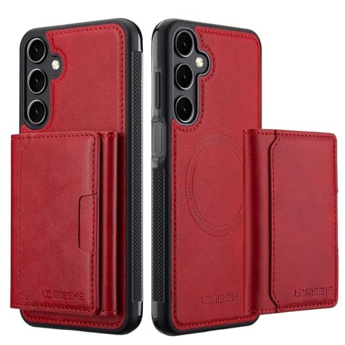 Housse Galaxy S26 rouge antichoc avec flip arrière amovible